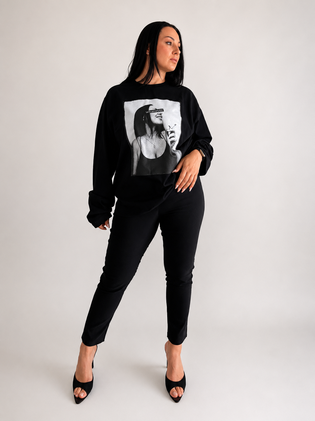 Whatever longsleeve - musta