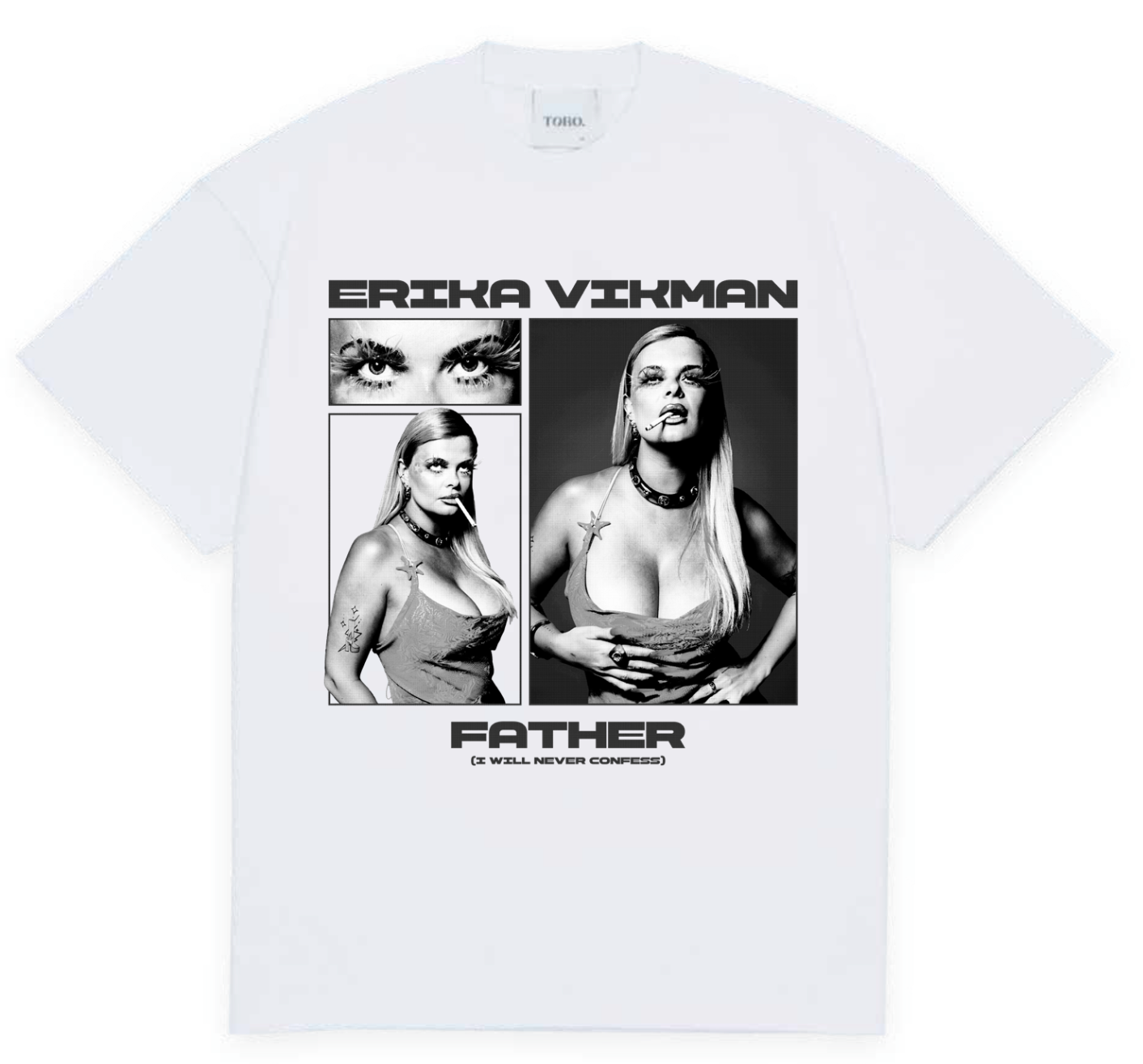 FATHER B&W T-SHIRT - WHITE