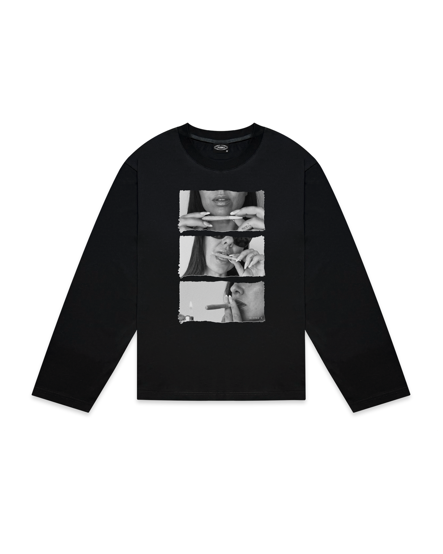 Smoke longsleeve - musta