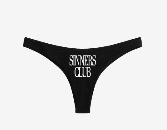 SINNERS CLUB THONG - BLACK