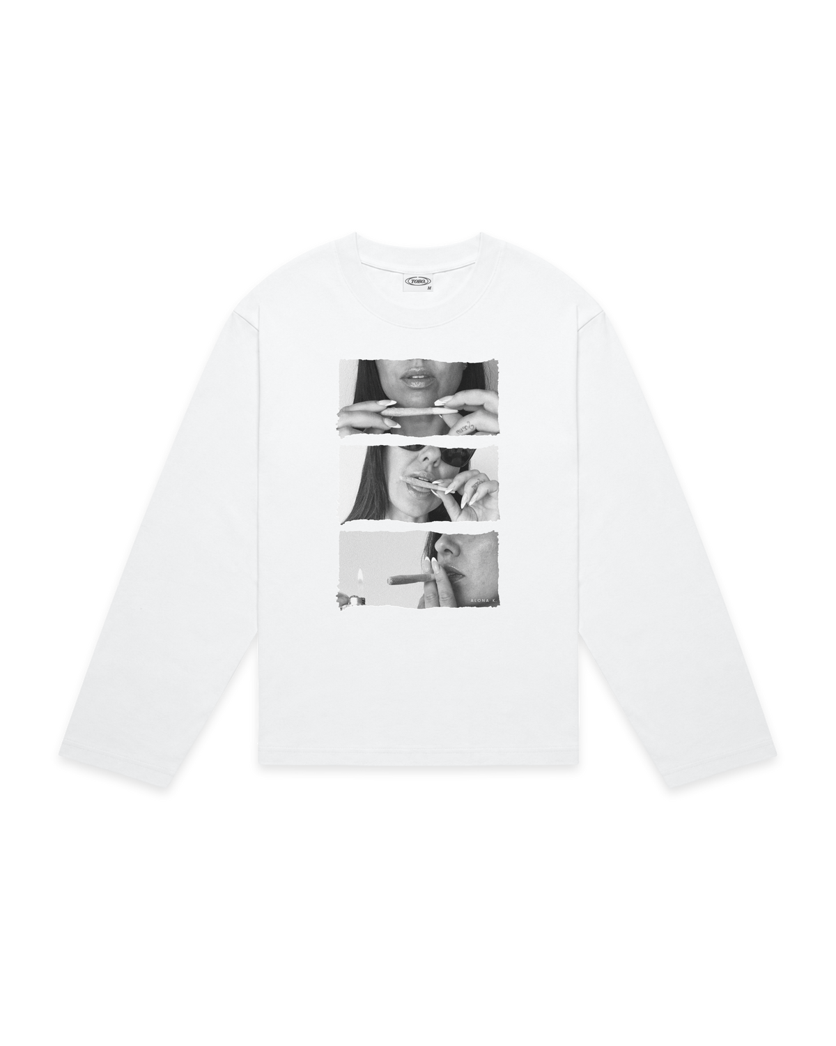 Smoke longsleeve - valkoinen