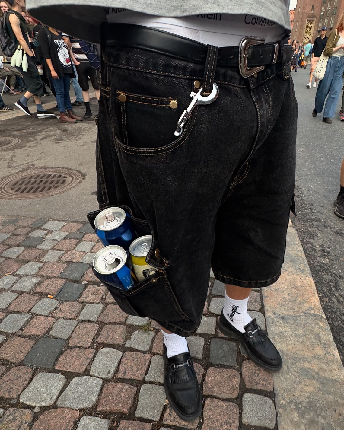 JORTS - BLACK, EMBOSSED