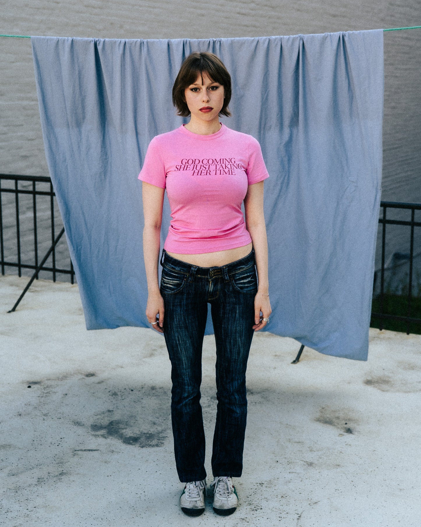 BABY TEE - HOT PINK
