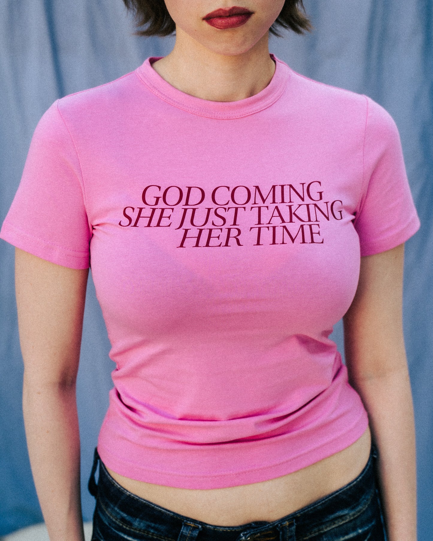 BABY TEE - HOT PINK