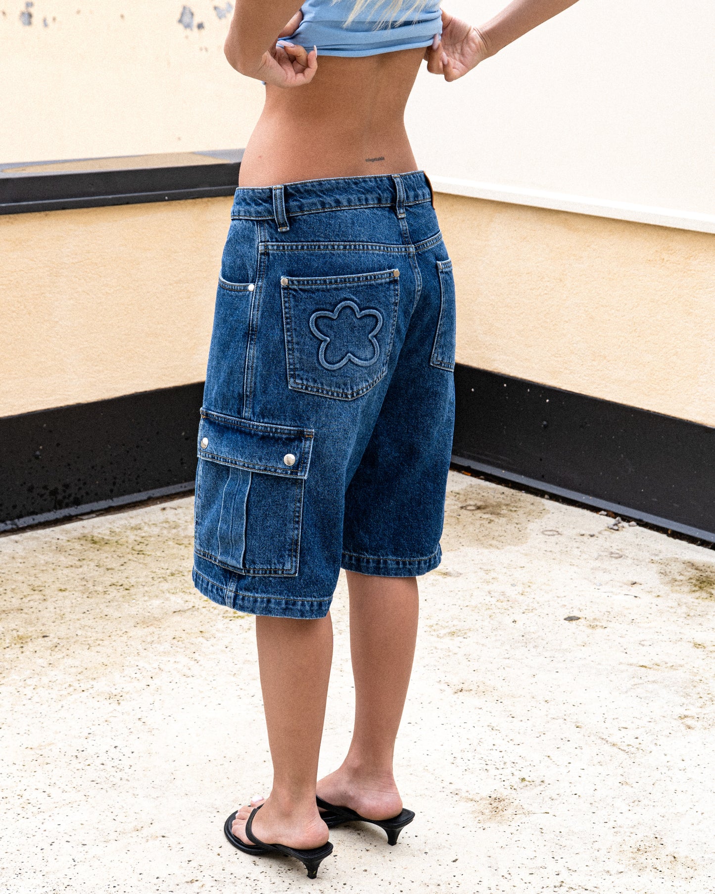 JORTS - INDIGO, EMBOSSED