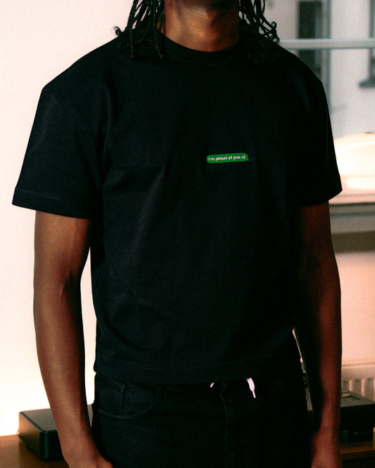 CROPPED T-SHIRT - BLACK